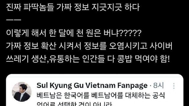 시험삼아 한국어를 공교육에 넣은 베트남