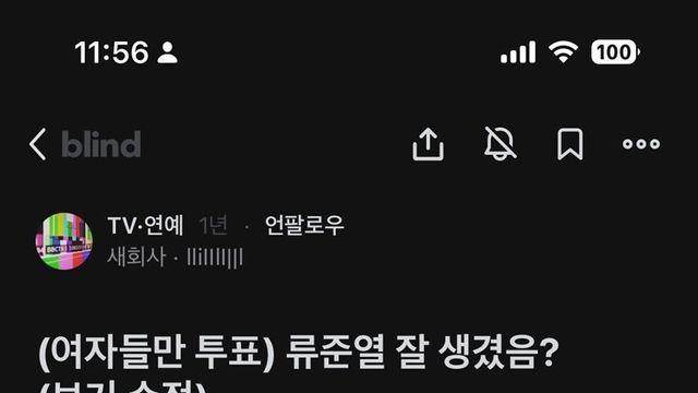 여자들만 투표한 류준열 외모 평가