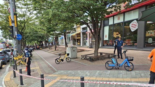 수원 영통 패스트푸드점 상가건물 폭발물 설치 신고…경찰 수색