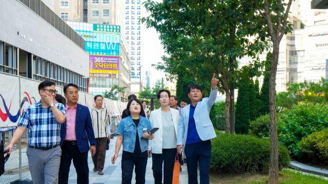 “예산 허투루 쓰면 안돼요!”…정병용 부의장, 하남 미사문화의거리 정비 현장 투어