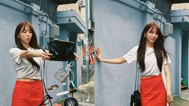윤은혜, 레드 스커트로 뽐낸 OOTD…“귀엽잖아~” [AI 포토컷]