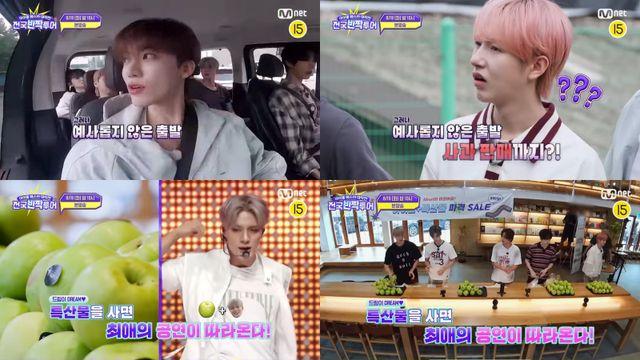 ‘전국반짝투어’ NCT 드림, 안동서 사과 판매→게릴라 공연까지