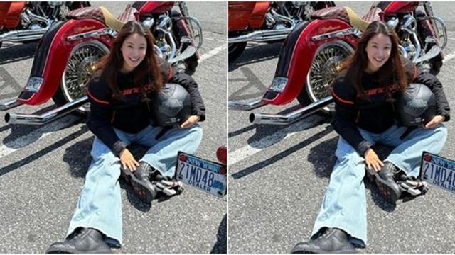이시영, 임신 6개월인데 오토바이 타고 영상까지 찍어 논란
