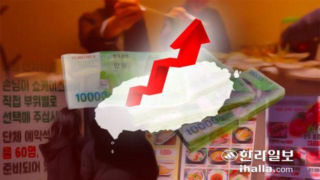 제주 냉면·삼계탕값 전월대비 소폭 올라