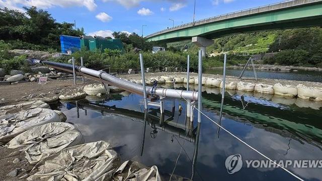 극심한 가뭄 강릉시, 생활용수 1만t 확보 공사 속도