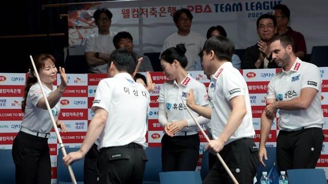 '꼴찌 반란' 휴온스, 우리금융 제압하고 PBA 팀리그 2R 선두