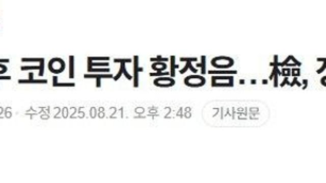 43억 횡령 후 코인 투자 황정음 근황