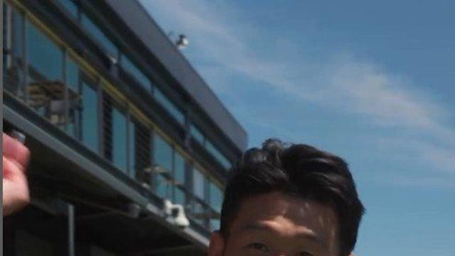 “힘 빼고 던지니 쉽다” 손흥민, LAD 시구 앞서 맹훈련