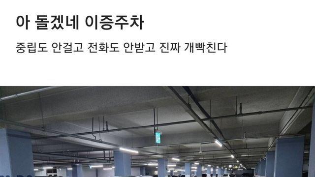 블라에서 논쟁중인 이중주차