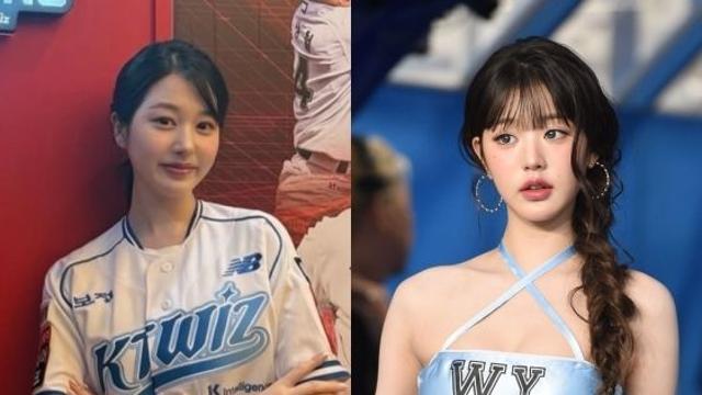 장다아·장원영, 경기장에 뜬 '장자매'…시구vs시축 '같은 기럭지, 다른 매력'
