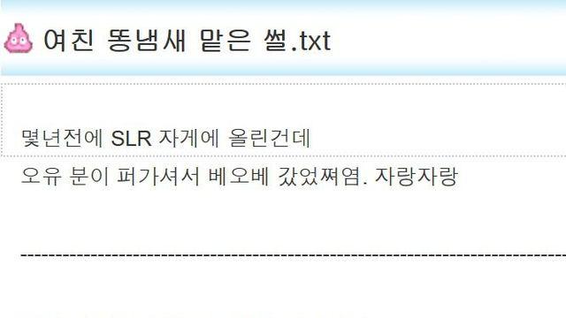 [역수입] 여친 똥냄새 맡은 썰
