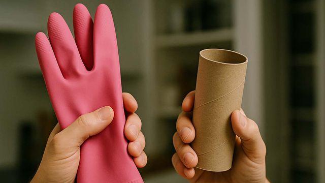 '휴지심'을 고무장갑에 쏙 끼워보세요…10년 묵은 체증이 싹 내려갑니다