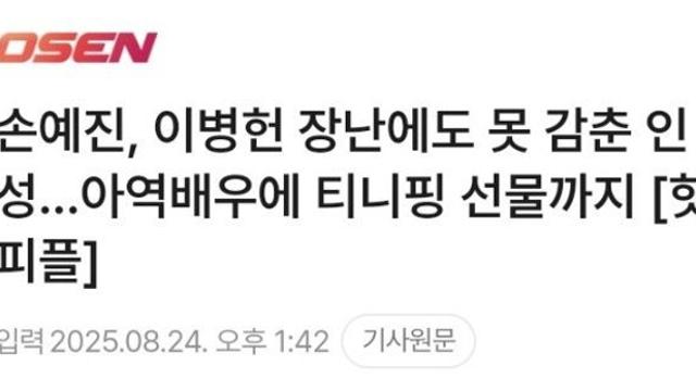 최근 이병헌 발언 때문에 악성 루머 시달리고 있는 손예진
