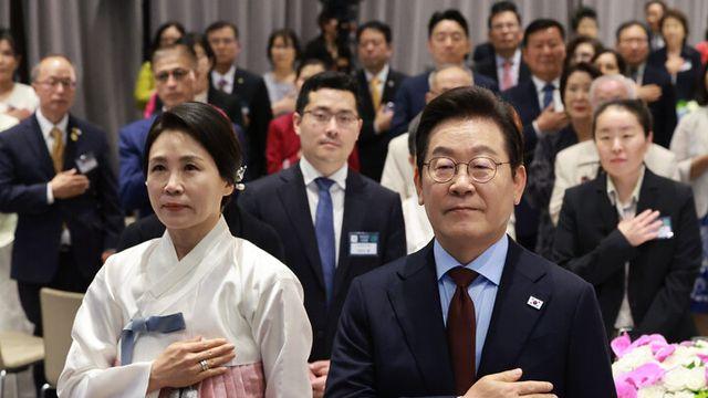 이 대통령, 재미교포들 만나 “72년 한미동맹 새 길 나서...함께해달라”