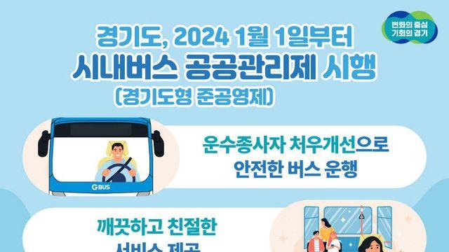경기도, ‘시내버스 공공관리제 안전 등급’ 투명하게 공개