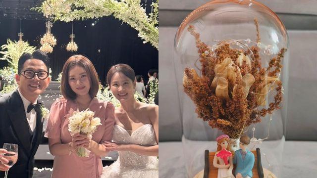 한윤서, 김지민♥김준호 부케 돌려줬다 “결혼 후 100일, 초심 되새기길”