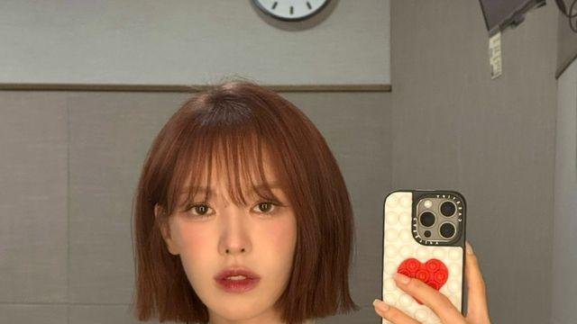 음색 여신 웬디, 거울 셀카 속 우아한 시스루 블라우스 자태