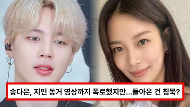 송다은, BTS 지민 동거 영상까지 폭로했지만...돌아온 건 침묵? 4년 열애 증거 재조명 (+집)