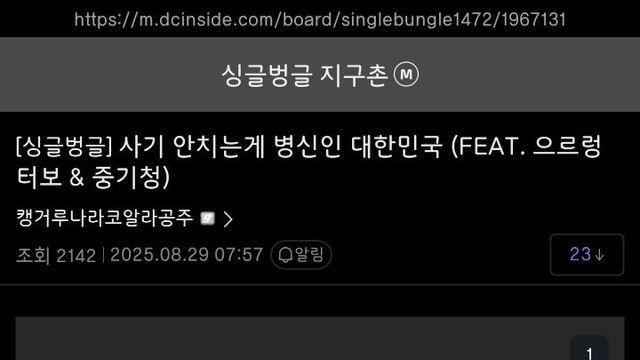 사기 안치는 게 ㅂㅅ인 대한민국