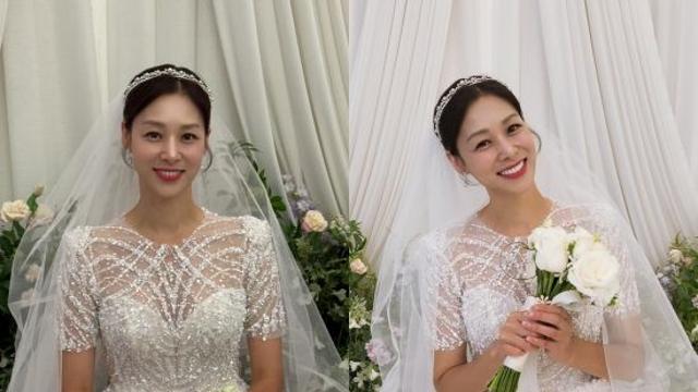 '강경준 불륜 용서' 장신영, 셀프 열애설?…눈부신 웨딩스레스 자태 포착 [★해시태그]