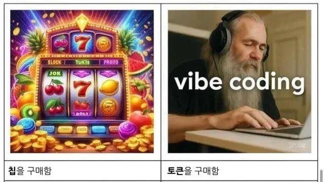 슬롯머신과 바이브코딩 비교