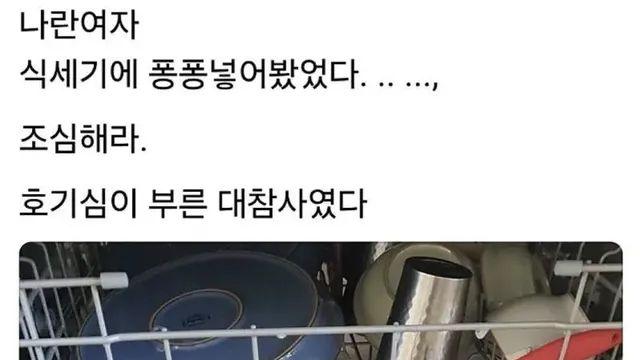 식세기에 넣으면 안되는 것,,