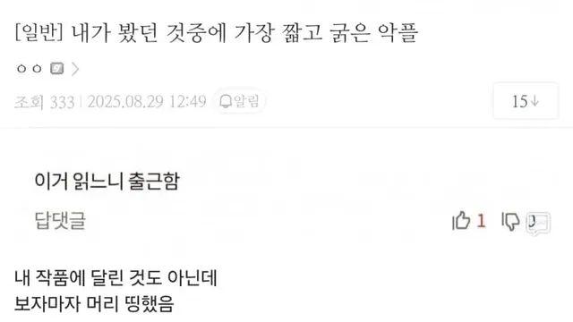 웹소설 작가가 충격먹은 악플,,