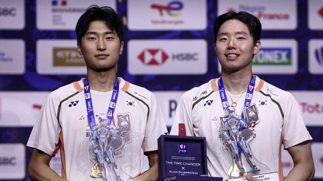 세계랭킹 1위 서승재·김원호, 중국 조 꺾고 세계선수권 남자복식 우승