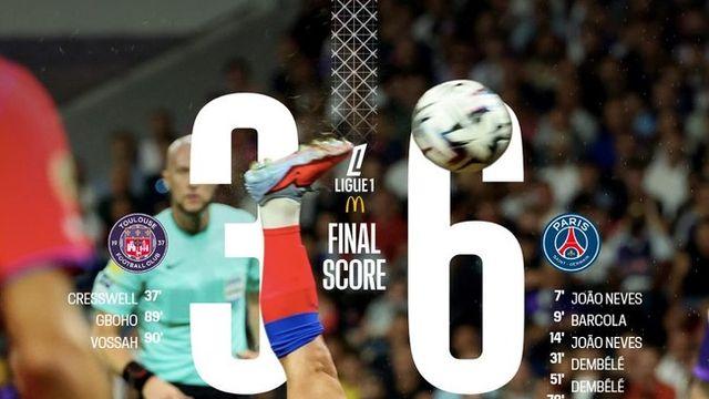 [리그앙 리뷰] ‘이강인 결장’ PSG, 툴루즈에 6-3 대승…네베스 원더골 해트트릭