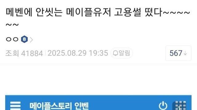 실베 간 안 씻는 메벤남 근황