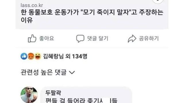 모기없으면 거미랑 잠자리는 뭐 먹고삼??
