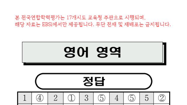 '2025년 9월 모의고사' 고1 영어·한국사·사탐·과탐 정답지 공개