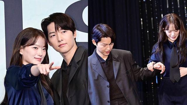 '♥케이티' 송중기, 로맨스 파트너 향한 '매너손' 눈길 [현장뷰]