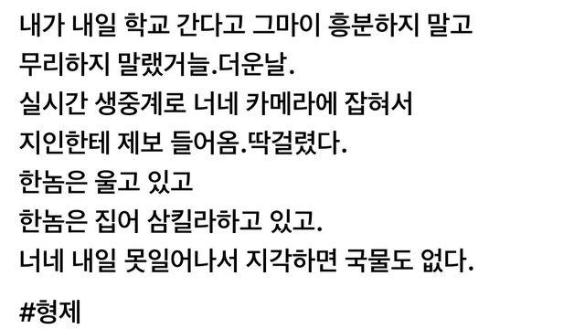 엄마한테 딱걸린 형제ㅋㅋㅋ