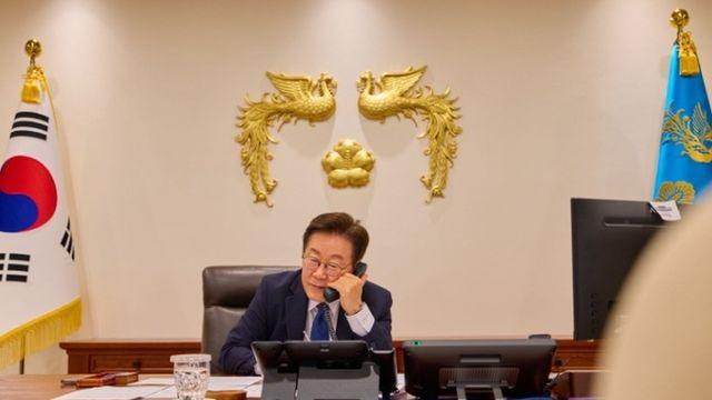 이재명 대통령, 후렐수흐 몽골 대통령과 첫 통화