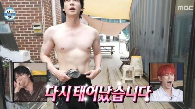 “안재현 맞아?” 10kg 벌크업 후 상의 탈의…자기 근육에 취할 정도 (‘나혼산’) [종합]