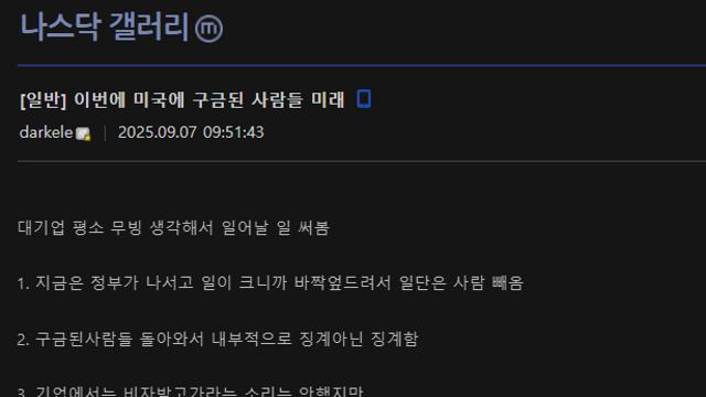 미국 구금사태 헬잘알 나갤러 ㄷㄷ