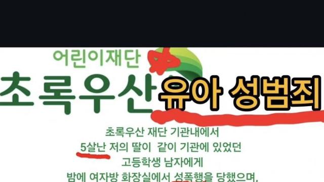 초록우산 5살 아이 성범죄 1인 시위ㄷㄷ