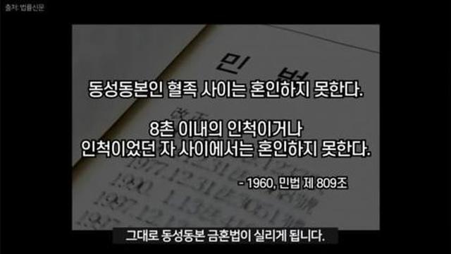 동성동본 결혼금지법