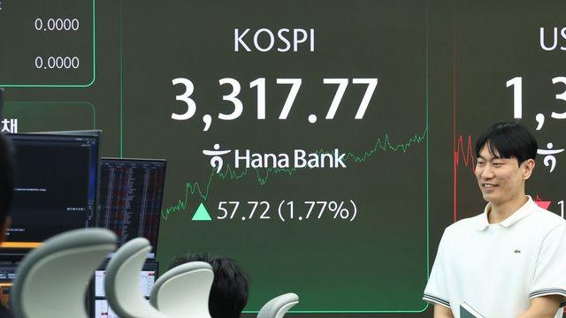[2보] 코스피 3,317.77…사상 최고점 경신