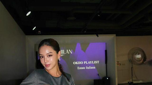 김희정, 컷아웃 원피스로 완성한 세련된 카리스마