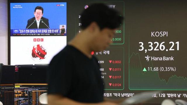 ‘李 취임 100일’ 코스피, 사상 최고치···3320대
