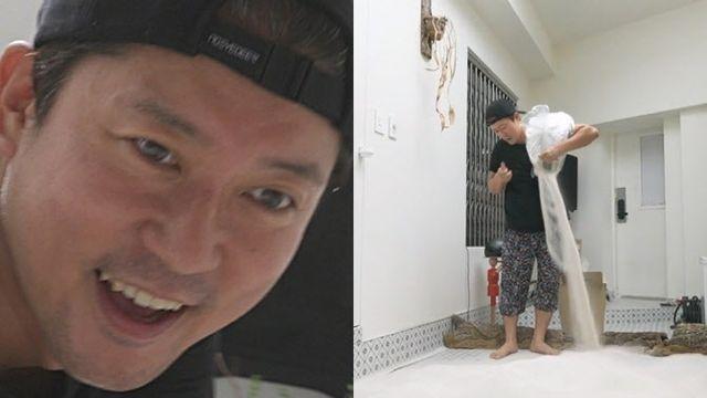 김대호, 집 한복판에 모래 20박스…파라솔까지 설치 (나혼산)