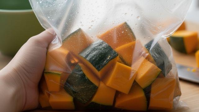 단호박을 비닐봉지에 넣고 흔들어보세요…맛있는 간편 요리 뚝딱입니다