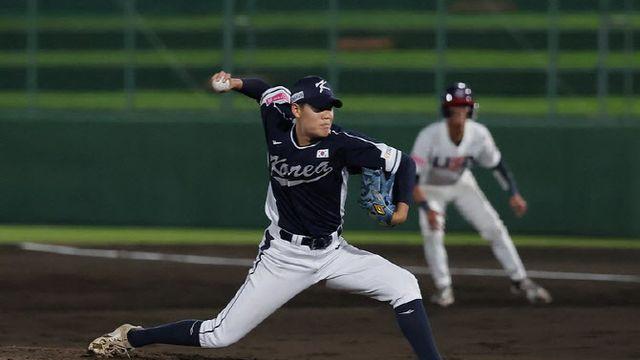 한국 U-18 야구대표팀, 강호 미국에 0-1 석패...결승행 빨간불