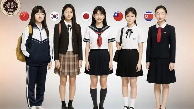 동아시아 여학생 교복 모음