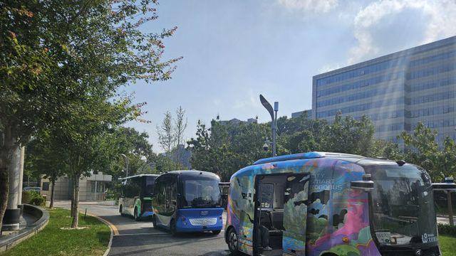 [르포]택시만 자율주행 하나, 中 10인승 무인버스 타보니