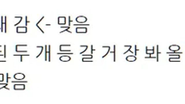 맞춤법 다 맞는 문장들