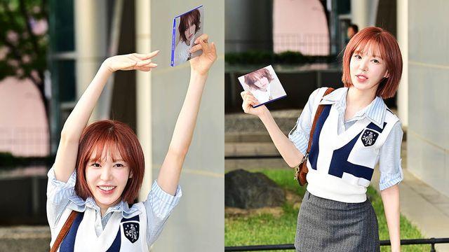 '솔로 컴백' 웬디, 출근길에 신곡 홍보까지…열일하는 완디 [현장뷰]