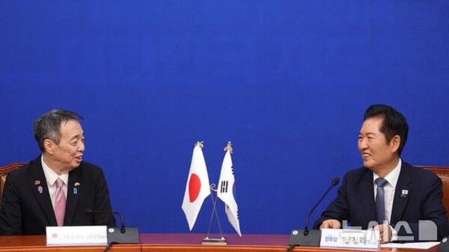 정청래, 주한일본대사 접견…